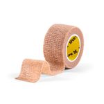 SPORTTAPE Cohesive Finger Tape - 2.5cm x 4.5m | Compression Bandage - Beige | Self-Adhesive Wrap | Vetwrap, Thumb Tape, Goalkeeper Finger Tape - Single Roll