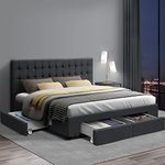 Artiss King Bed Frame Platform Tuft