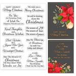 ORIGACH Merry Christmas Sentiments Words Clear Stamps for Card Making Christmas Positive Motional Verses Phrase Transparent Silicone Stamps for DIY Holiday Scrapbooking Journal and Album Decorative