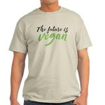 CafePress The Future Is Vegan Light T Shirt Men's Traditional Fit Light Casual Tshirt