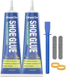 Shoe Glue, Professional Grade Flexible Shoe Repair Adhesive - Extra Strong, Clear, Waterproof - Repairs Soles, Heels, Patches Small Holes, Works on Leather, Rubber, Vinyl, Canvas - 20ml x 2 PCS