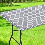smiry Elastic Fitted Vinyl Tableclo
