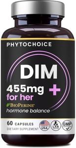 DIM for Women 350mg High Potency with BioPerine® & Broccoli Extract – 455mg Total Complex for Hormone Balance, Estrogen Metabolism, PMS & Menopause Support, Clear Skin & Women’s Wellness, 60 Capsules