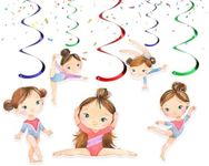 10 PCS Gymnastic Girls Streamers Pack - Energetic Gymnast Themed Hanging Decorations for Celebrations, Competitions, and Inspirational Spaces