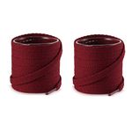 Lify 2 Pair Polyester Flat Shoe Laces for Athletic, Running - 5/16 Wide Shoelaces for Sneakers Shoes Boot Strings (120CM (47.25-Inch), Dark Red/Maroon)