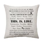 Aconesong This Is Love Reminder Gifts for Her Him Cushion Cover Cushion Case Throw Pillow Cover Gift for Couple Idea Valentines for Wife Husband Girlfriend Boyfriend (This Is Love)