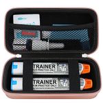 Elonbo EpiPen Carrying Case, Travel Medicine Kit for 2 Epi Pens or Auvi Q, Ventolin Inhaler, Nasal Spray, Allergy Meds, Diabetic Supplies Organize Holder Bag, Rose Gold