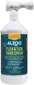 ALZOO Natural Flea & Tick Yard Spray, Helps Eliminate and Repel Pests, Outdoor Use, Covers 5,000 Sq. Ft., Plant-Based Active Ingredients, 32 Fl. Oz. Bottle