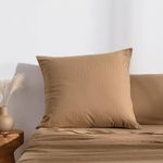 Dreamaker Superfine Washed Microfibre European Pillowcase (65x65cm) - Stylish, Rust, Soft, Breathable and Hypo-Allergenic Pillow Cover