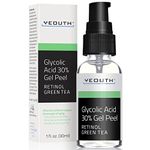 YEOUTH Glycolic Acid Gel for Face, Exfoliating Gel for Face At Home Glycolic Acid 30% Gel with Retinol, 30% Glycolic Acid Face Peel Designed to Refresh & Smooth the Appearance of Skin 30ml