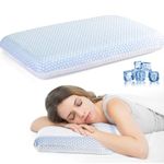 Ultra Thin Pillows for Sleeping,Cooling Gel Memory Foam Pillow for Stomach & Back Sleepers, 2.75 inch Height Flat Pillow Slim Pillow Low Profile Pillow with Double-Sided Washable Cover,Standard Size