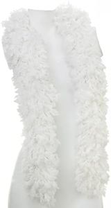 Featherless XL Super-Sized Faux Feather Boa (Made of Yarn) - U.S. Patent # D814,740. Cut to Length. Made in America (XL Snow White)