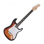 Gear4music Full Size Electric Guitar LA Series with Accessories For Beginners (Sunburst)