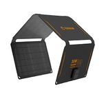 FlexSolar 30W Portable Solar Panel Charger, Waterproof IP67 Foldable Solar Panel with USB QC3.0/DC Port Compatible with Smarthone, Power Bank, Power Station, for Outdoor Camping Hiking Backpacking