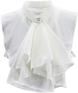 Joyci European Vintage Palace Adjustable Half Shirt Collar Chiffon Professional Suit False Collar Exaggerate Ruffle Flounce (AP6)