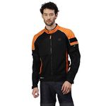 Royal Enfield Streetwind Pro Riding Jacket Orange (L) 42 Cm With Ce Level 2 Protectors At Shoulder, Elbow & Back And Ce Level 1 Ergo Pro-Tech Armours At Chest For Advance Protection