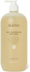 Natio Australia Aromatherapy Daily Invigorating Body Wash 1000ml/1L - Lime & Bergamot Gentle Body Cleanser - Jojoba, Aloe Vera, Green Tea - Vegan Friendly & Made in Australia