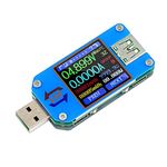 USB C Power Meter DROK Type C Meter UM25 Type C Voltage and Current Tester LCD Display DC 4-24V 5A Test Speed of Charger Cables Capacity of Power Bank QC 2.0 3.0