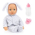 Bayer Design 93822AC Baby doll Anna, soft body, sleeping eyes, speaks, bottle, pacifier, 38 cm (15 inch)