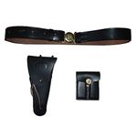 warreplica U.S. WWII M1916 .45cal 1911 Pistol Leather Holster, Belt, Ammo Pouch Set Black