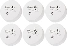 Geevon 6 Pack Water Leak Detector, 100dB Water Sensor Alarm Flood Detector for Basements, Bathrooms, Laundry Rooms, Kitchens, Garages, and Attics, Water Alarm Battery-Operated (Battery Included)