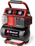 Einhell Cordless Air Compressor 18V Power X-Change, Oli-Free Portable Electric Pump and Tyre Inflator for Workshops with 5L Tank, Without Battery TE-AC 18/75 Li