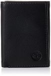 Timberland Men's Exclusive Blix Fine Leather Trifold Wallet, Black, One Size