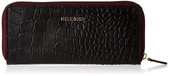 Hidesign Leather Womens Ee Morocco Wiii Rf Medium Black Ii Zip Around, Wallet