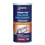 Bostik 30812477 Colours for Cement, For Concrete, Mortar, Render and Screeds, Available in 5 Intermixable Colours, For Interior and Exterior Use, Colour: Brick Red, Size: 1kg