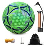 Reflective Football Holographic Luminous Size 5,Soccer Ball Glow in the Dark Flashing,Soccer Ball for Night Games and Training,Light Up Football,Bright Football for Kids Adults Outdoor Sport