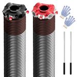 HardwareX supply Electrophoresis Garage Door Torsion Spring 2" (Pair) with Non-Slip Winding Bars and Gloves Minimum of 18,000 Cycles (.234"x2"x28")