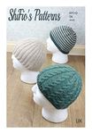 Knitting Pattern for Men's Hats, Men’s Beanie Knitting Pattern, Men's Knitted Hat Patterns, Double Knitting, DK Yarn, 3 Men’s Hats Knitting Pattern, KP310