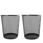 GoodWill Tech Metal Mesh Recycling Bins Wastebasket for Home/Office/Hospital/College/School (small, black)