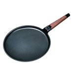 Master Pan MP-143 Designer Series Non-Stick Cast Aluminum Crepe Pan with Detachable Handle, 11", Black