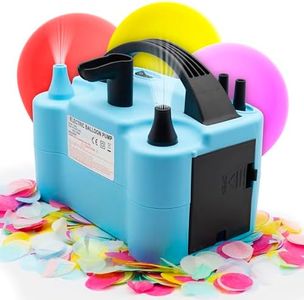 Electric Balloon Pump with Tying Tool | Portable Dual Nozzle Balloon Pump Electric | Balloon Inflator Pump Electric | Air Pump for Balloons | Balloon Blower Machine | 110V 600W | Balloon Air Pump