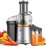 TWOMEOW 1200W Juicer 2L Juicer Machines with Larger 81mm Feed Chute Juicers for Whole Fruit and Vegetable Juice Extractor with 2 Speeds Easy to Clean Juice Maker Machine Include Cleaning Brush BPAFree