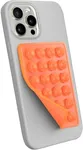 StickyGrippy Suction Phone Case Mount, Sillicon Adhesive Phone Accessory for iPhone and Android, Hands-Free Fidget Toy Mirror Shower Phone Holder, Tiktok Videos and Selfies (Orange)