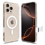 Spigen Ultra Hybrid MagFit Back Cover Case for iPhone 14 Pro Max, MagSafe Compatible, Air Cushion Technology - Polycarbonate + TPU | White