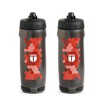 TEGO - Rush - Sugarcane Plastic - Running Bottle (2 Pack of Red) For cycling, exercise, gym, portable,fitness,sipper For Men, Women & Kids