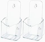 tiggell 2 Pack Acrylic Brochure Holder Literature Holders Clear Flyer Card Magazine Pamphlet Holder Booklet Display Stand Desk Wall Mount Trifold Holder Countertop Organizer