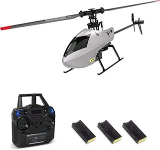 GoolRC C129 V2 RC Helicopter, 4 Channel Remote Control Helicopter with 6-Axis Gyro, 2.4GHz RC Aircraft with 3D Flips, Altitude Hold, One Key Take Off/Landing and 3 Batteries for Adults and Beginners