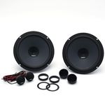 Hertz K 165 2-Way Component Car Speaker Kit, Uno Series, with 165 mm Woofer, 24 mm PEI Tweeter, Integrated Crossover, 75W RMS, 300W Peak, 4 Ohm, Black