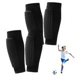 2 Pairs Shin Guards Soccer Kids,Soccer Shin Guards Socks Sleeves with Honeycomb Pads,Ski Shin Guards Anti-Collision Breathable,Football Shin Pads Lightweight for Youth Adult