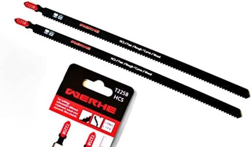 WERHE ® Professionista - 2 x Lame puzzle di legno - C 250mm T225B Snello lungo - Vasto durata a strati spessi - Compatibile con Bosch, Metabo, Milwaukee, Makita puzzles