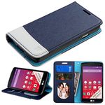 Asmyna MyBat Carrying Case for LG LS660 (TRIBUTE) - Retail Packaging - Blue/White