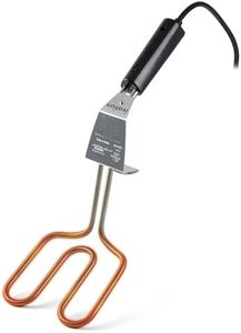 Ivation Premium 500W Electric Charcoal Starter (Small) – Quickly Ignite BBQ Grills Without Lighter Fluid or Matches – Double-Ring Design with Longer, Angled Handle Safely Heats in Just 6 Minutes