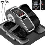 Under Desk Elliptical Machine, Electric Seated Leg Exerciser, Mini Ellipse with Remote, 12 Speed Levels, Forward & Reverse Direction, Manual & Auto Mode for Home & Office