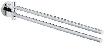 GROHE 40371001 Essentials 17" Two-Arm Towel Holder in Starlight Chrome