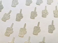 50 x Silver Break Up Middle finger Confetti | Divorce Table Confetti