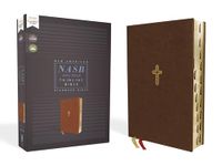 NASB, Thinline Bible, Leathersoft, Brown, Red Letter, 1995 Text, Thumb Indexed, Comfort Print